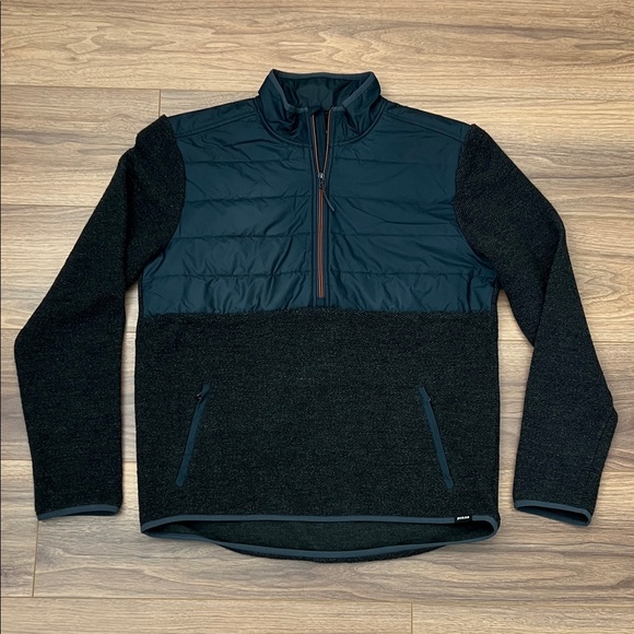 Prana Men's IncrediWool Half-Zip Sweater in Charcoal Size Large